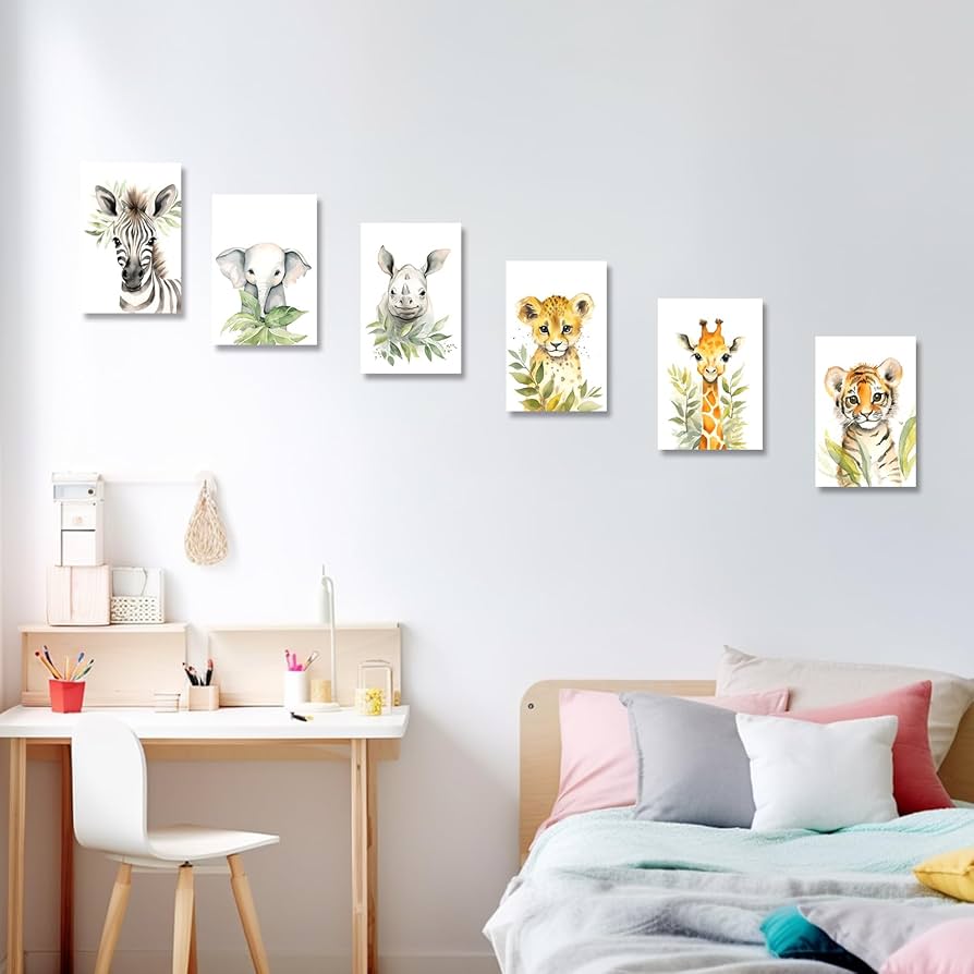 動物 シリーズ　　サファリ・・ほか非売品 ポスター10本セット Amazon.co.jp: ZXHYWYM サファリ動物 子供部屋 壁飾り 6枚セット